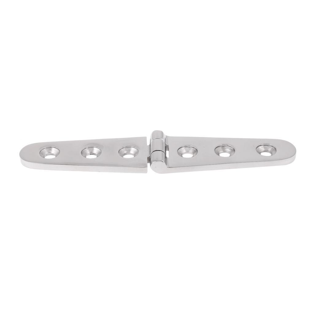 8pcs     6     Inch     Cast     Strap     Hinge     For     Marine     Polished     Stainless     Steel     Width     1  ''