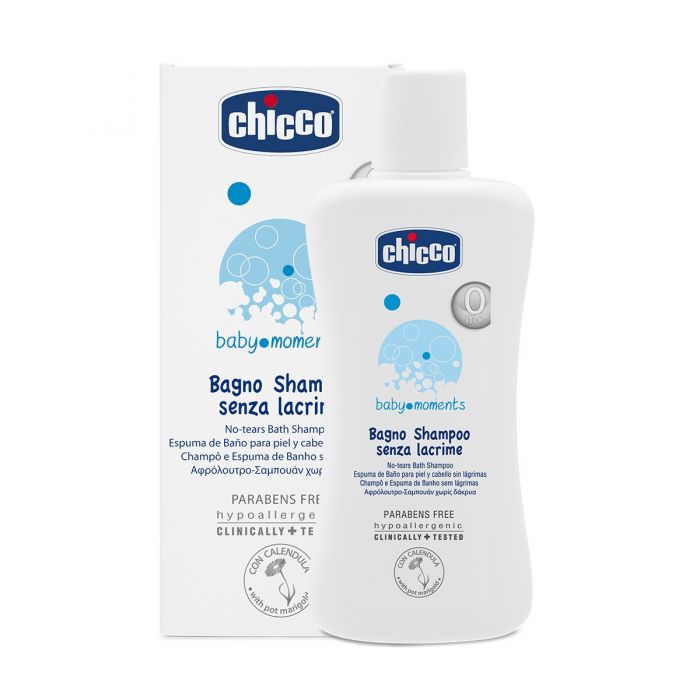 Sữa TẮM GỘI CHICCO Baby Moments Chiếc Xuất Hoa Cúc Dưỡng Ẩm Chống Rôm Sảy Cho Bé, Từ 0 tháng, chai 200ml/500ml