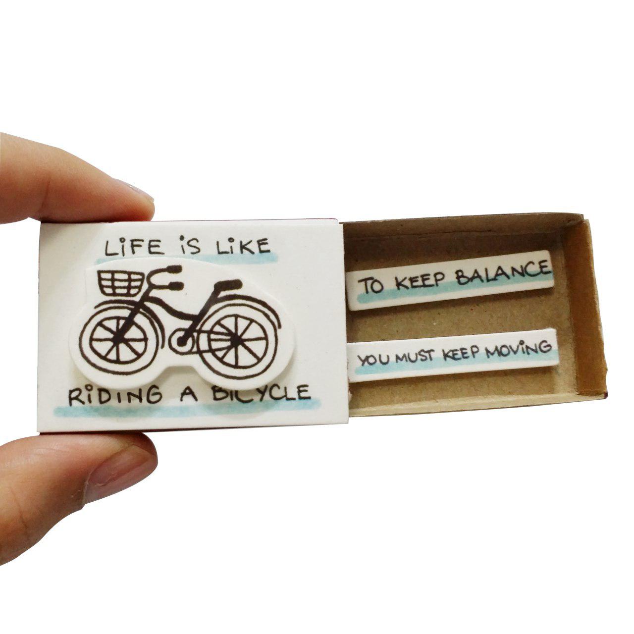 Thiệp Tình Bạn Hộp Diêm Life Is Like Riding A Bicycle OT005