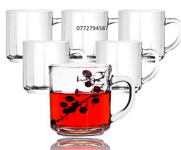 Tách Trà Sọc Có Quai Tea Cup 295ml | Thủy Tinh Cao Cấp , Nhập Khẩu Thái Lan