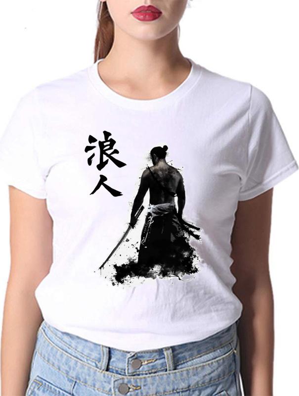 Áo Thun Nam Nữ Samurai Ronin Nhật Bản Phong Cách Cool Ngầu
