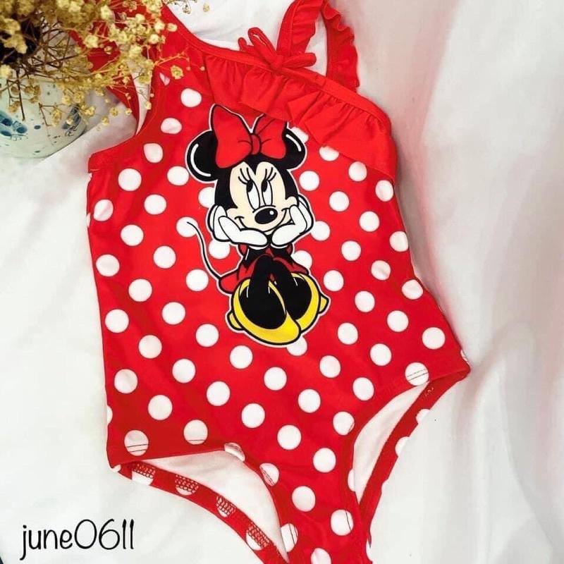M821 set 2 món bikini + áo đầm khoác Minnie cho bé