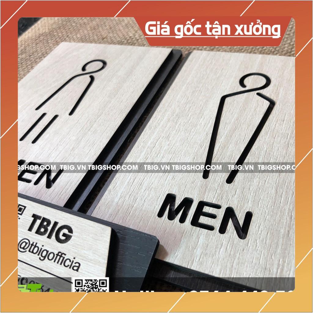 Bảng Men - Women 2 lớp bằng gỗ cắt laser