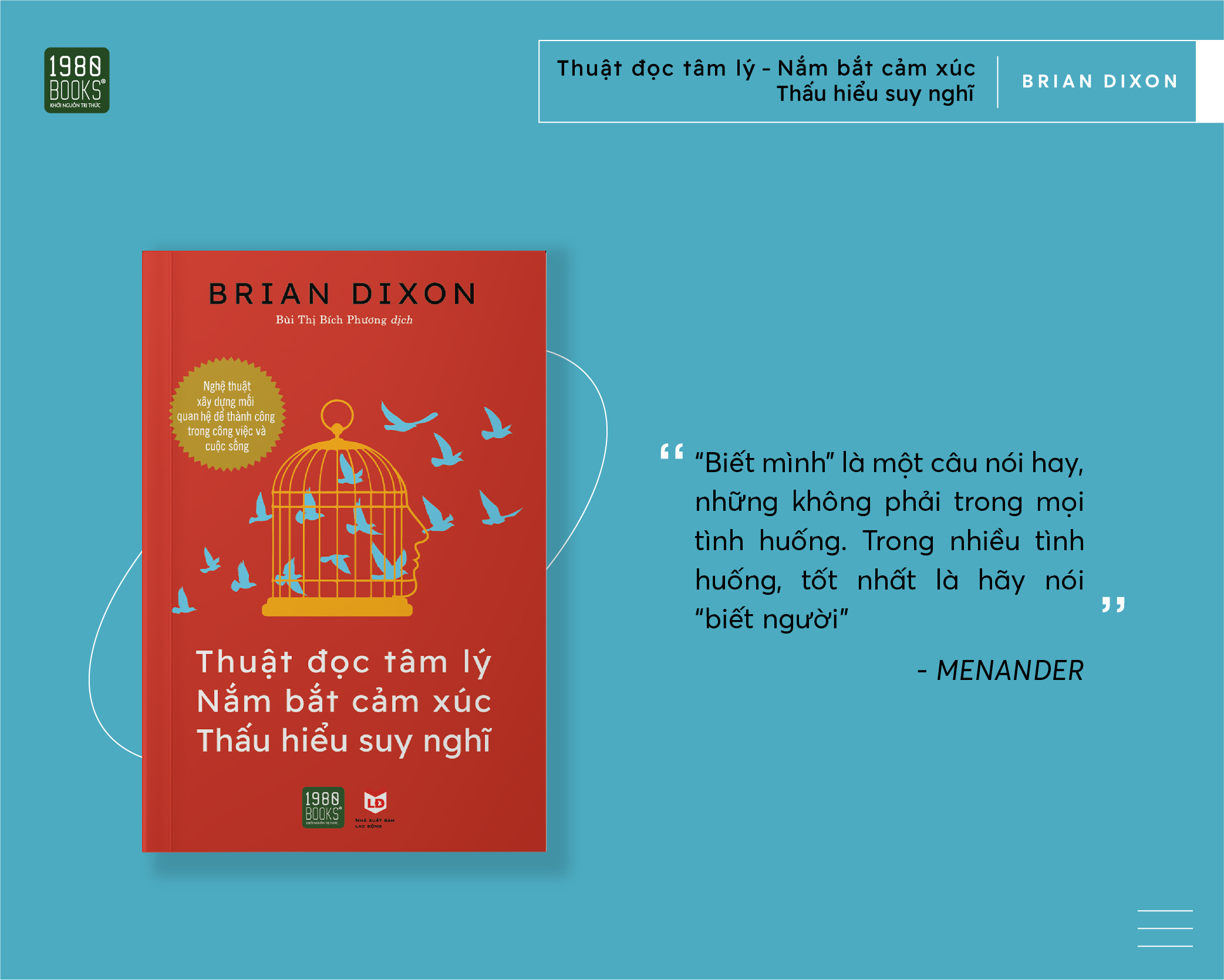 Thuật đọc tâm lý, Nắm bắt cảm xúc, Thấu hiểu suy nghĩ - Brian Dixon - 1980BOOKS HCM