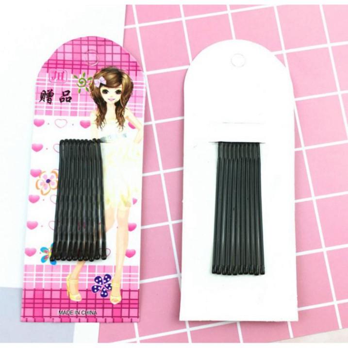 Vỉ 10 ghim tóc đen