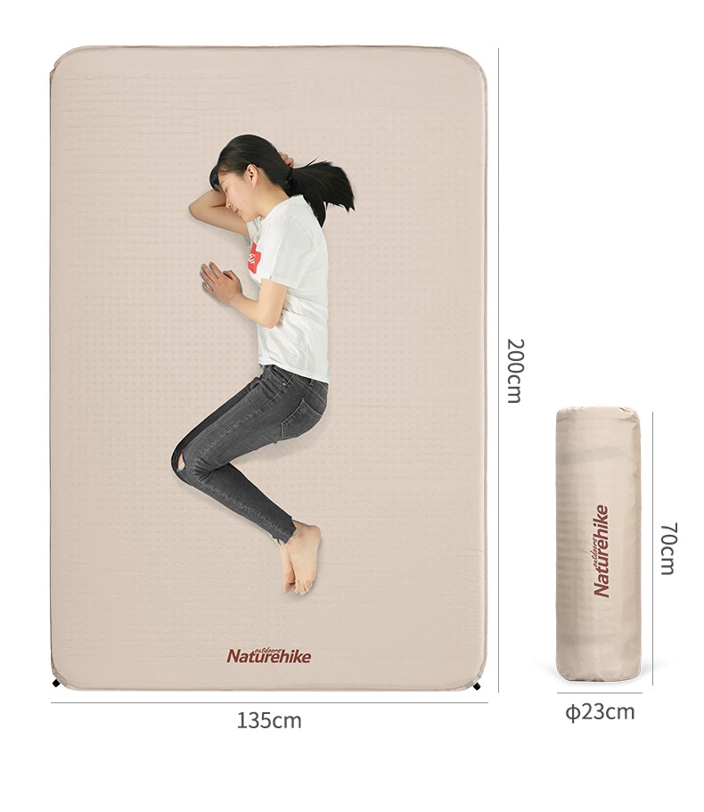 Đệm đôi Glamping NH20DZ002 tự bơm hơi - Square self inflatable sleeping pad