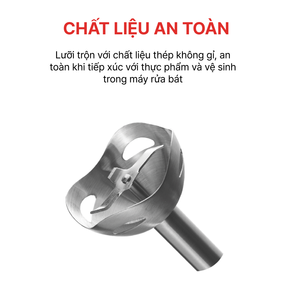 Máy xay sinh tố cầm tay đa năng HAPPYCOOK,  HHB-100PBW - Hàng Chính Hãng