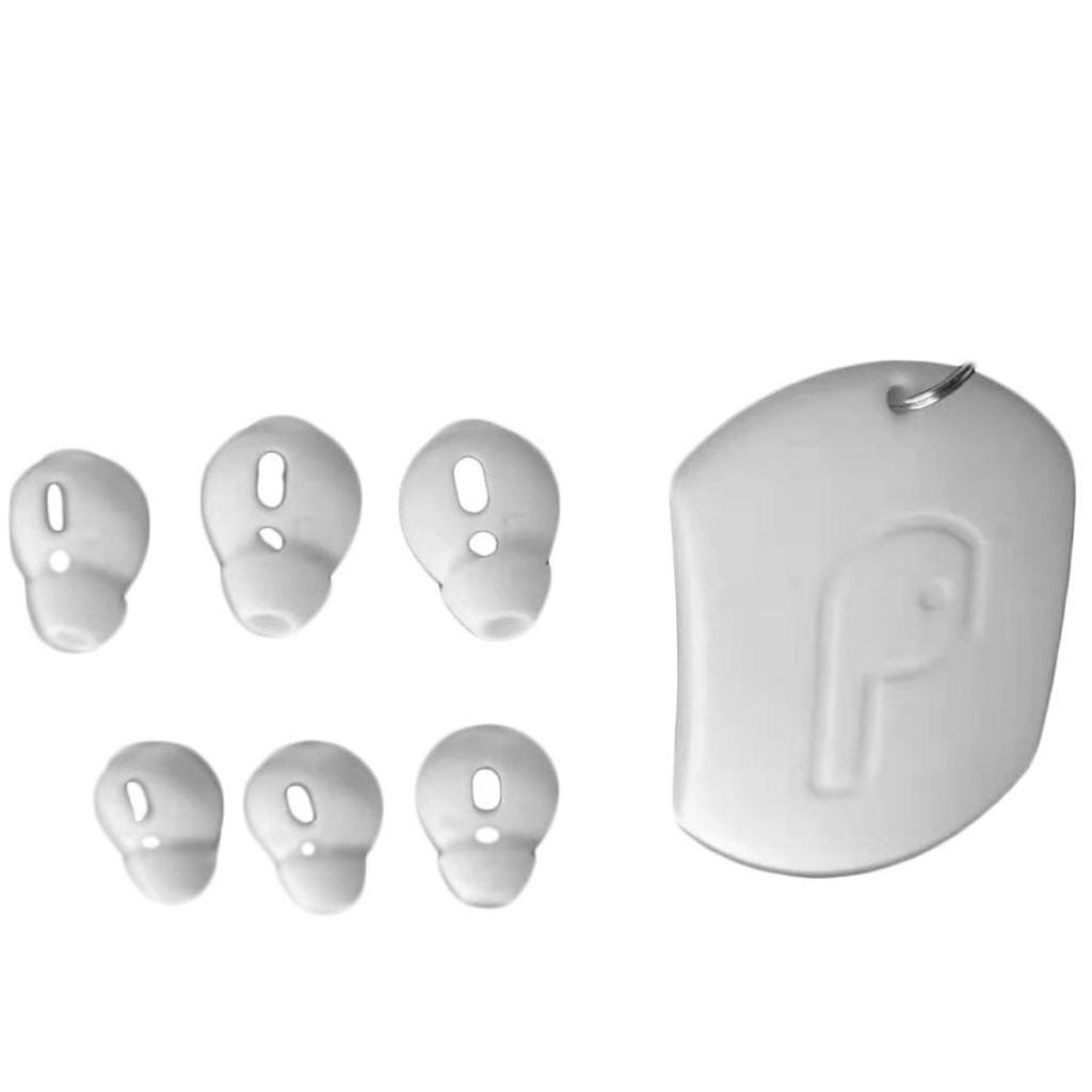 6 Pairs of Silicone Ear Pads Earbuds Eartips with Case for Airpods Headphones