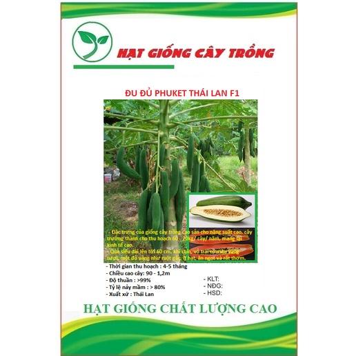 Hạt Giống Đu Đủ Ruột Đỏ Siêu Dài Phuket Thái CT122 - Gói 20 hạt