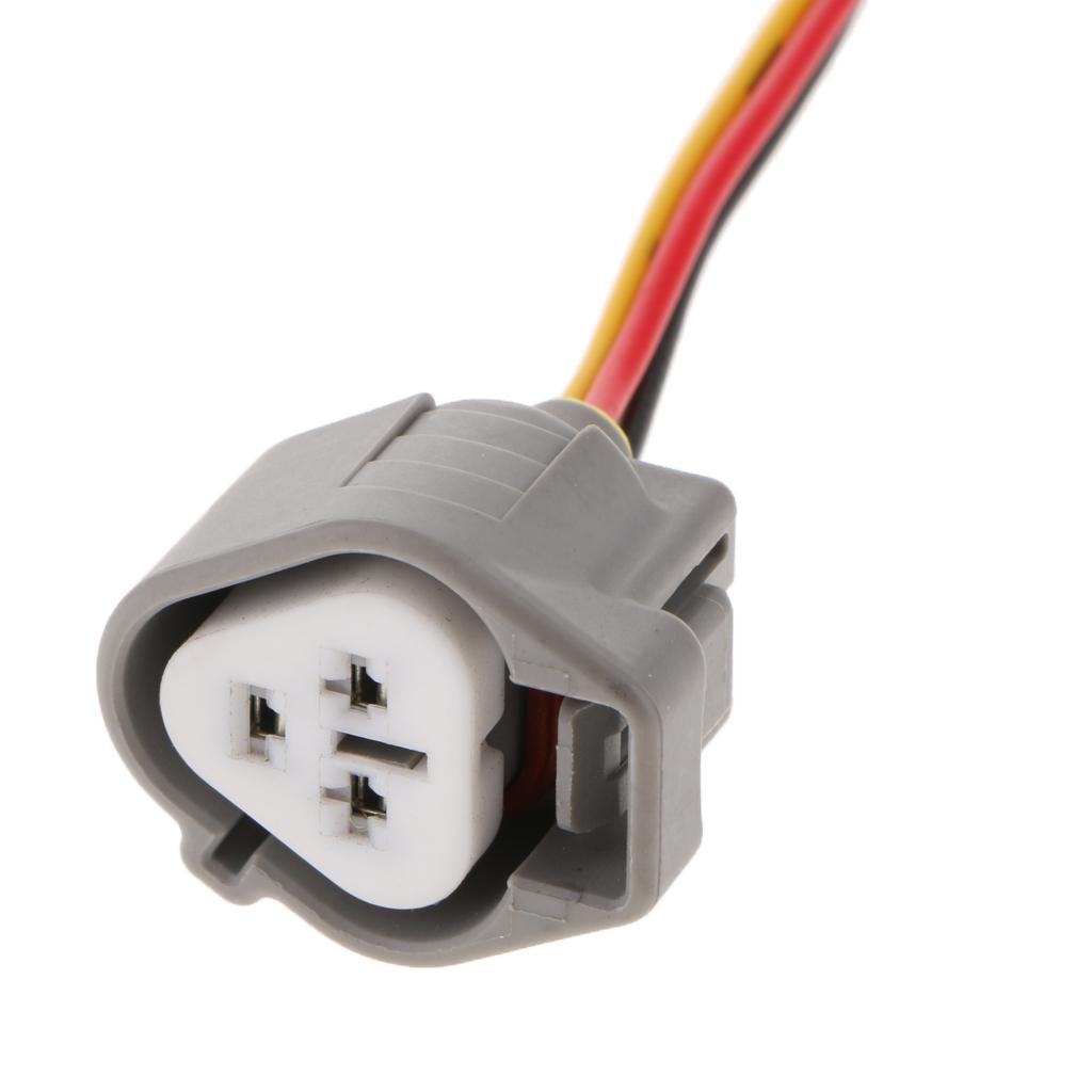 Car Female Headlight Wire Socket Connector Plug 3 Way Headlight Lamp Adapter