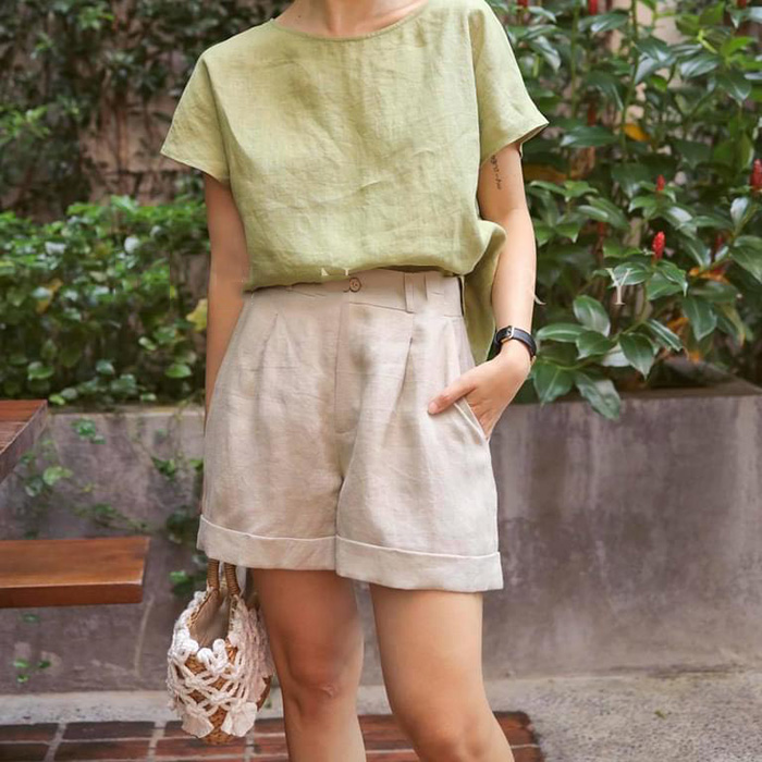 Quần short nữ Linen bột Premium sắn gấu trẻ trung ArcticHuntẻ