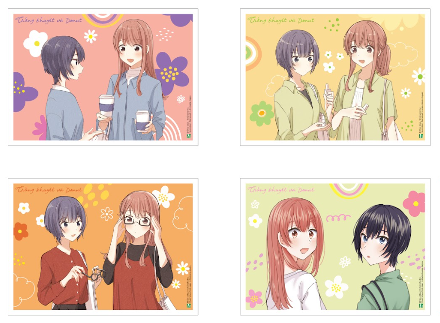 Sách - Boxset Manga - Trăng Khuyết Và Donut: Hộp 4 Tập - Bản Đặc Biệt - Tặng Kèm Bookmark 2 Mặt + Set 4 Camera Card + Card Holder