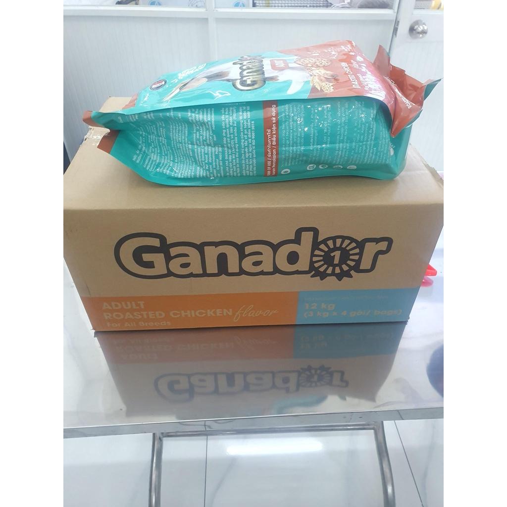 Thức ăn cho chó trưởng thành Ganador vị gà nướng THÙNG 4gói x 3kg