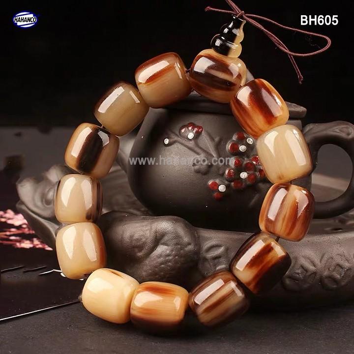 Vòng tay đốt trúc bằng sừng bò Châu Phi BH605 - Phú quý và trường tồn - con người quân tử
