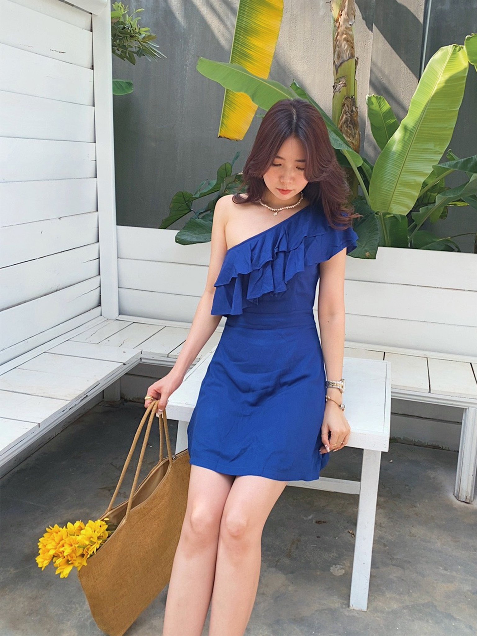 Đầm lệch vai bèo Liba Dress Gem Clothing SP060476