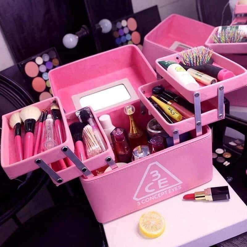 Hộp đựng mỹ phẩm cao cấp, cốp đựng mỹ phẩm nhiều ngăn tiên dụng