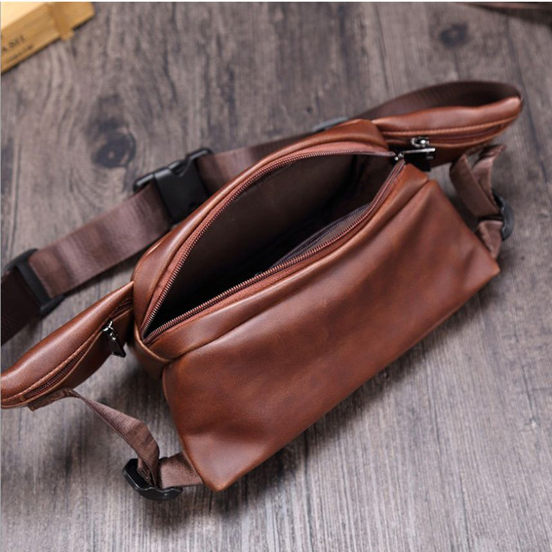 Men's Casual Chest Bag Crazy horse leather