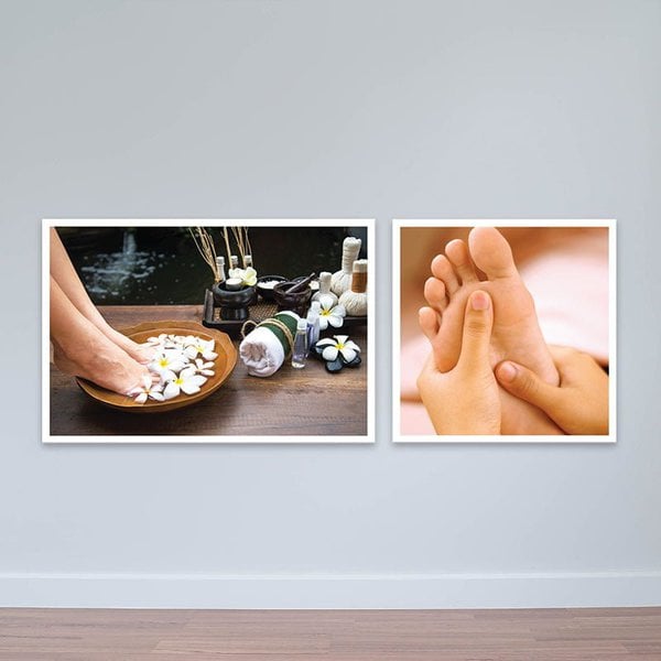 Tranh treo phòng Massage &quot;Foot Massage&quot; | Tranh treo Spa W2253 Canvas