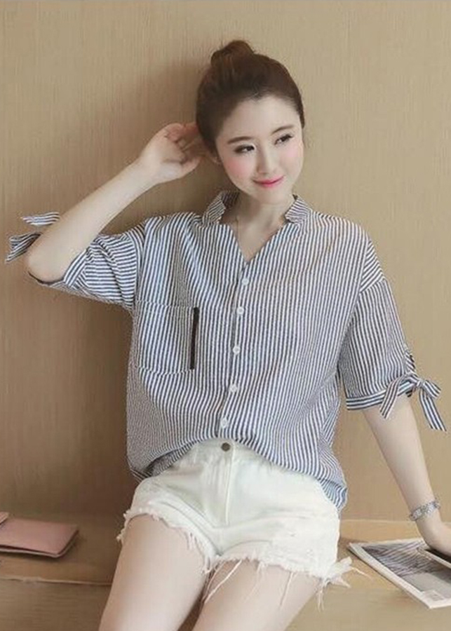 Áo Sơ Mi Sọc Esla Xinh Xắn