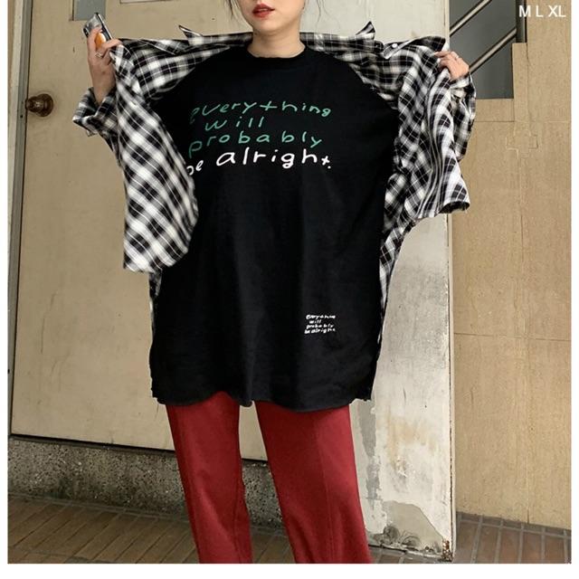 Áo Thun Tay Lỡ Form Rộng Unisex EVERYTHING WILL Ulzzang Couple