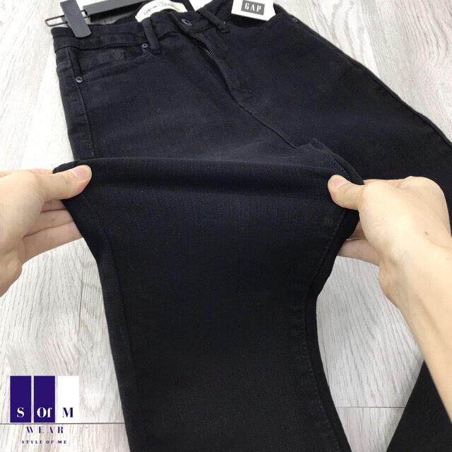 Quần Jean Ống Loe Đen Nữ Dài Sofm Wear Cạp Cao