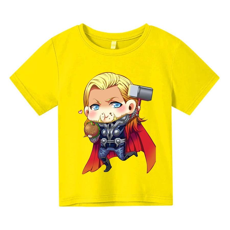 Áo thun trẻ em thor chibi 4 màu Có size người lớn, King Cotton