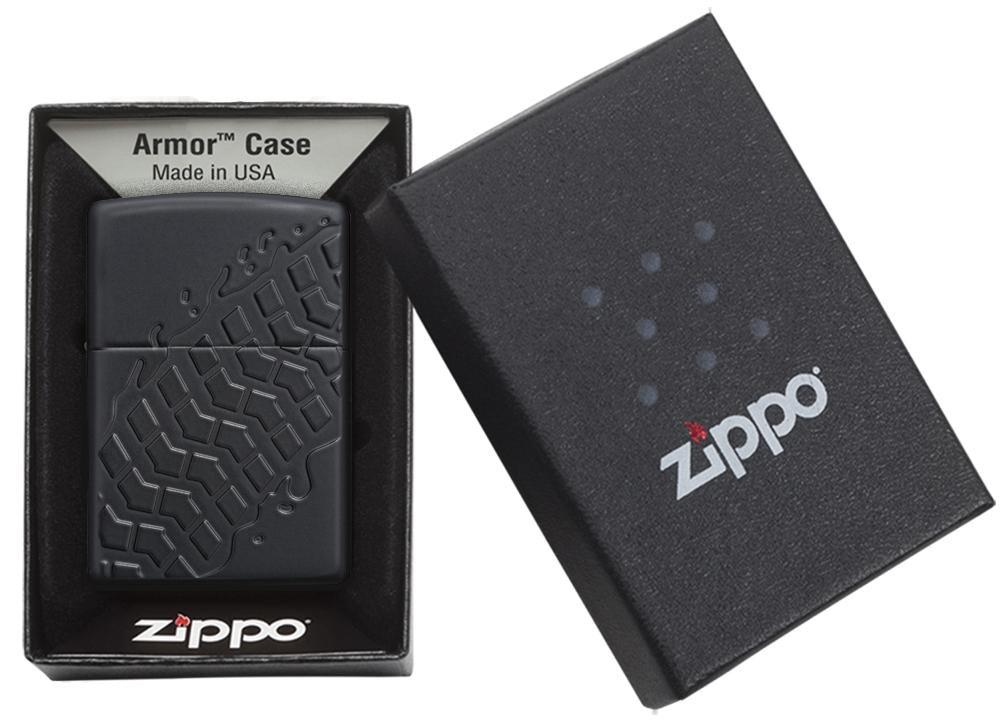 Bật Lửa Zippo Tire Tread Black Matte Armor 28966