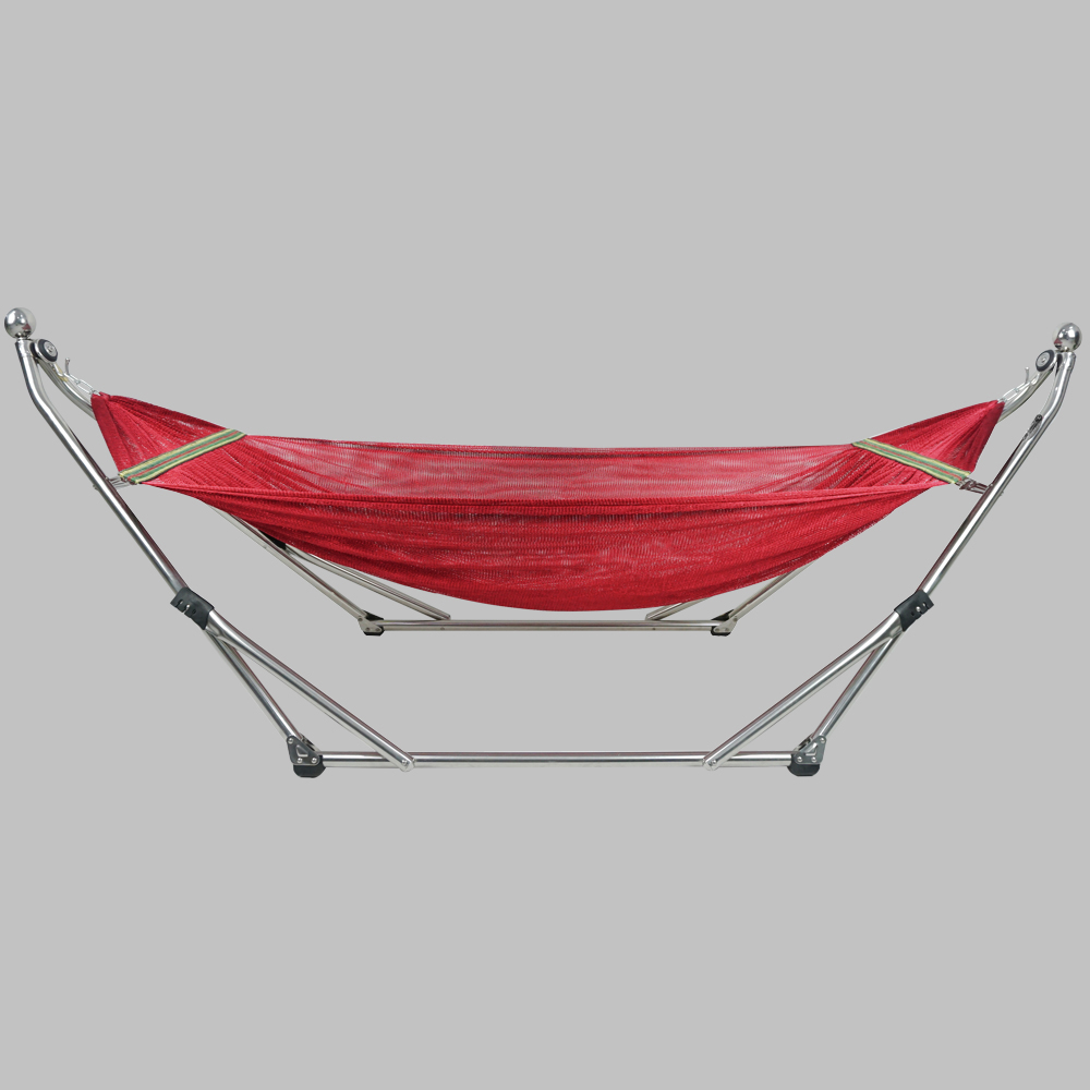 Bộ Khung Võng Xếp Thái Sơn - Relax (Inox) + Võng lưới 2 lớp loại A, cán thép dài 50 cm