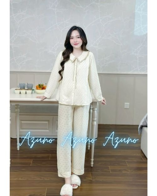 Azuno - Bộ Đồ Bầu Sau Sinh Mặc Nhà Cao Cấp B252 Chất Liệu Đũi Siêu Mát