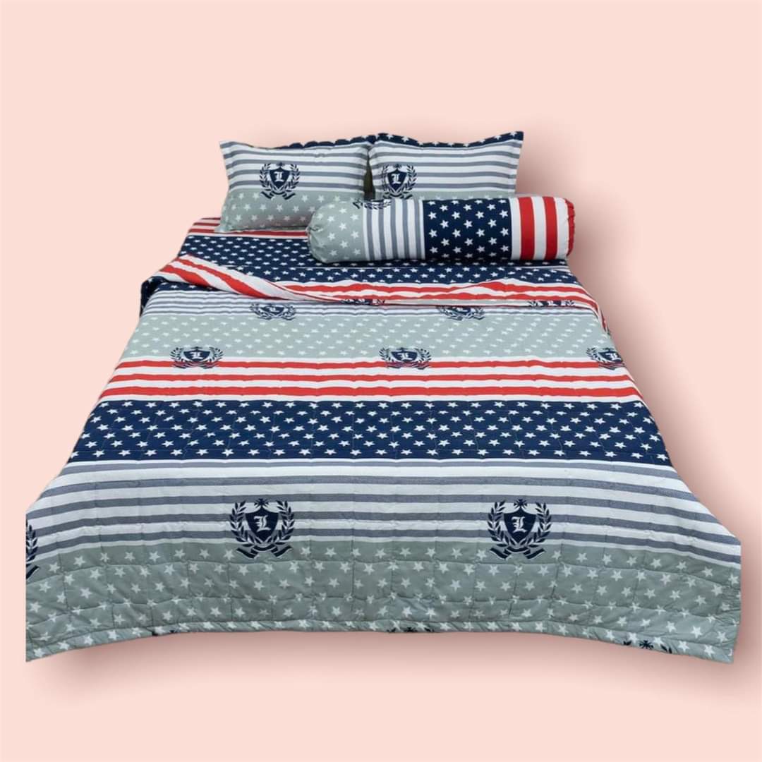 Chăn Hè Cờ Mỹ Chất liệu Cotton Poly Phong Cách Hàn Quốc kích thước 1M8x2M