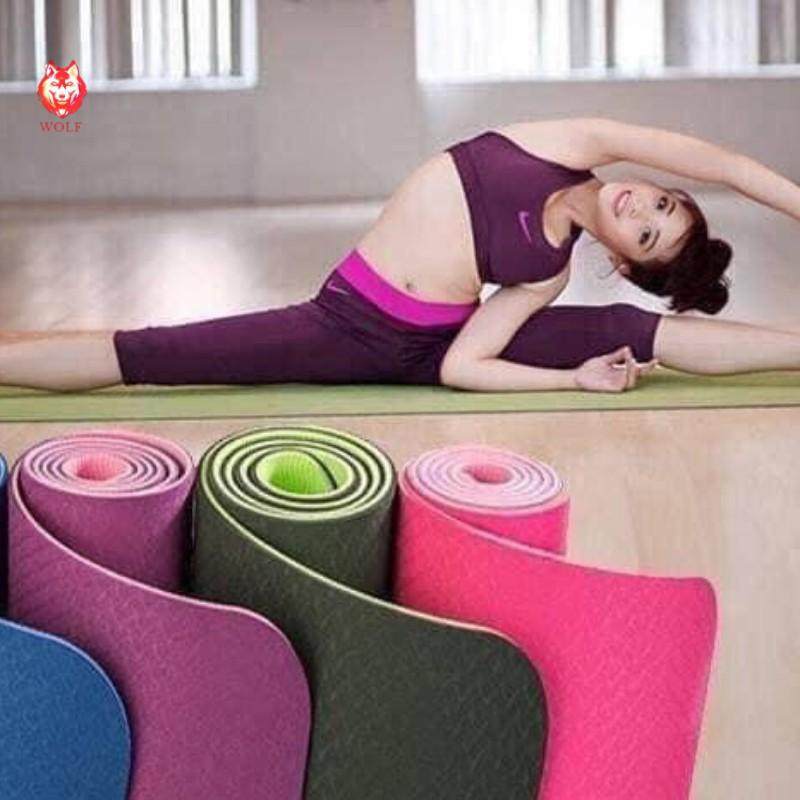 Combo Thảm Yoga Gym Cao Cấp Chống Trượt + Dây Kéo Kháng Lực 4 Dây Cao Su + Con Lăn Tập Bụng Eo Hiệu Quả