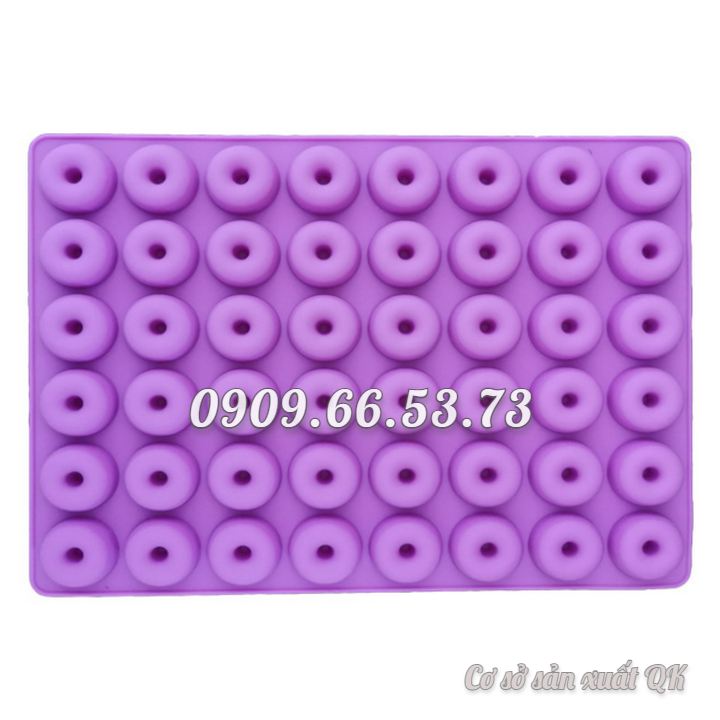 Khuôn rau câu silicon 48 Donut tròn – Mã số 1459