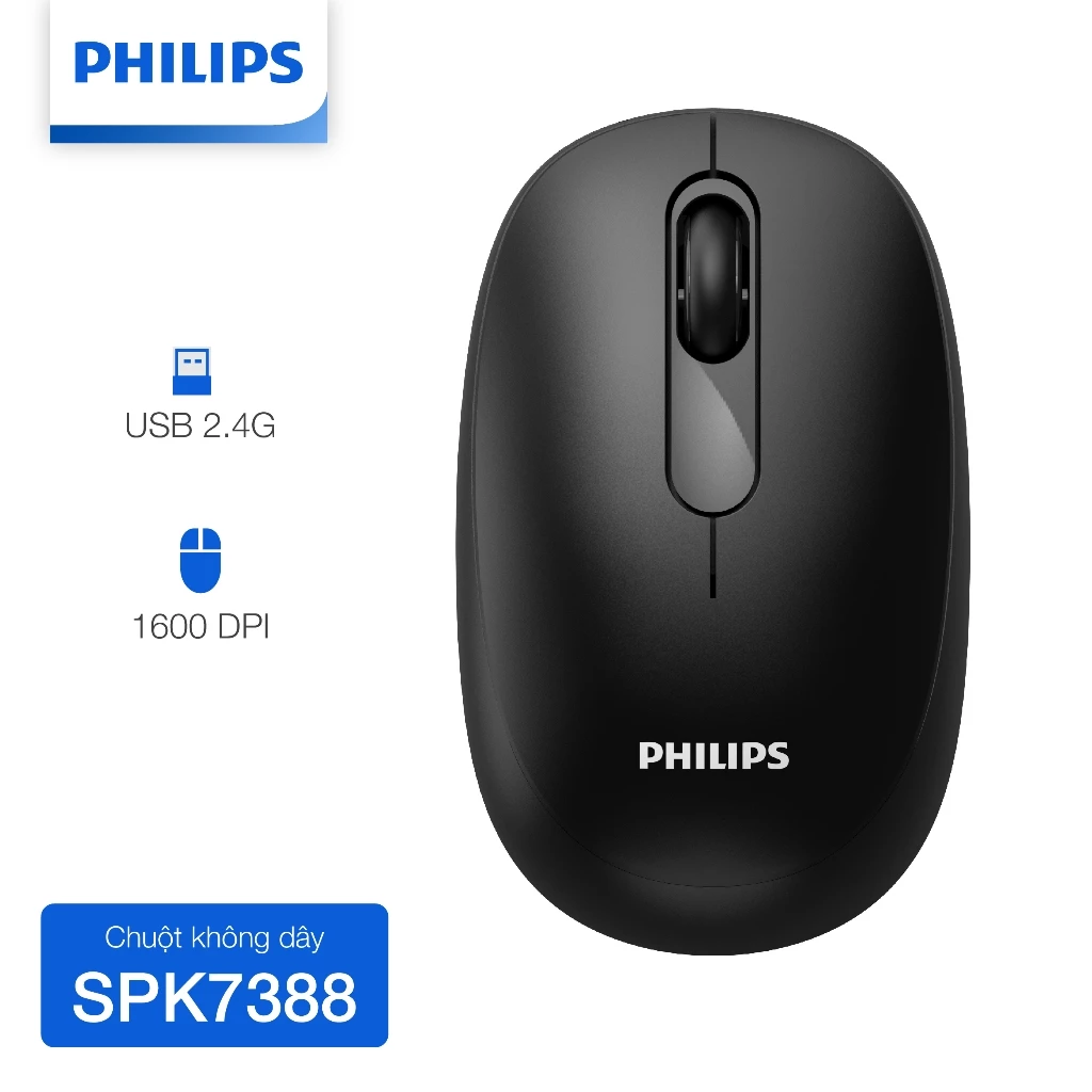 Chuột không dây Philips SPK7388 - Hàng Chính Hãng