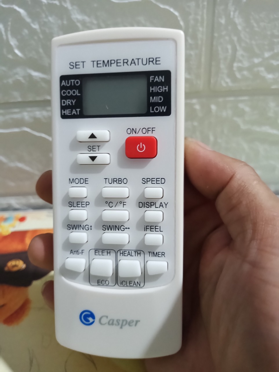 ĐIỀU KHIỂN ĐIỀU HÒA CASPER YKR -H102E-HÀNG CHÍNH HÃNG