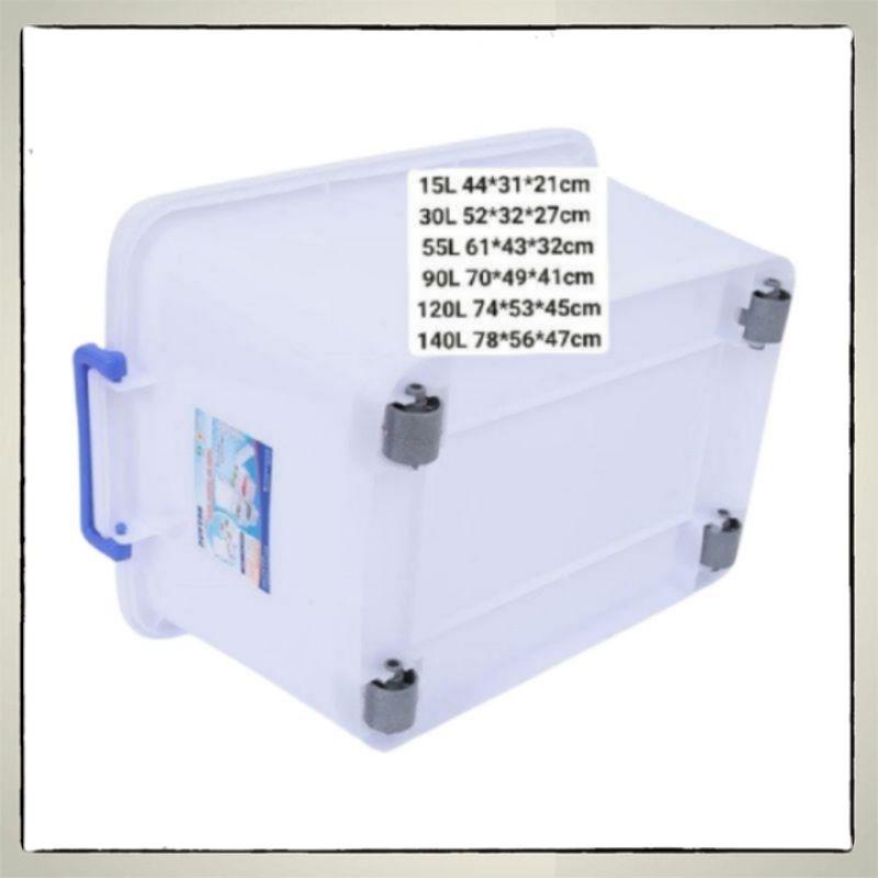 Thùng Nhựa Có Bánh Xe Các Cỡ 15L/30L/55L/90L/120L/140L