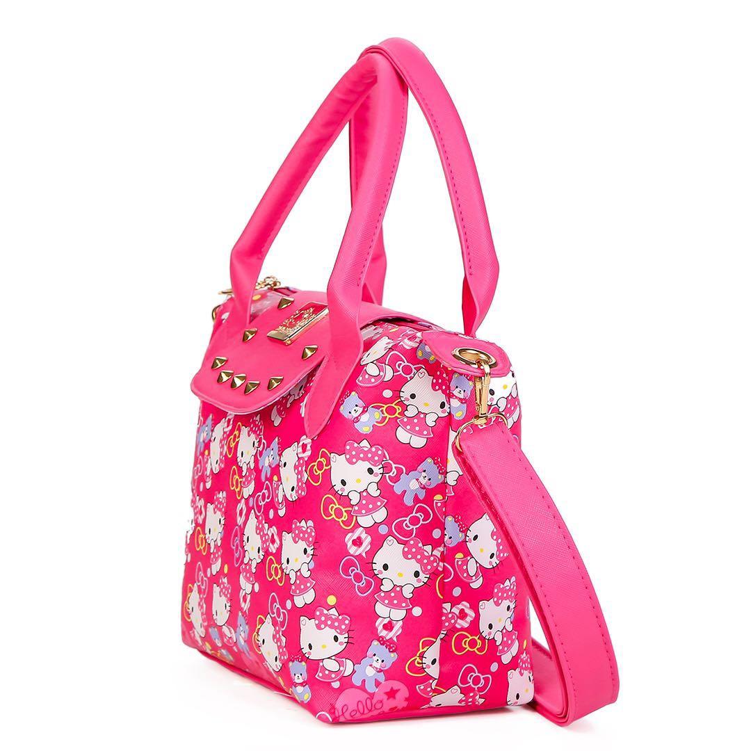 Sanrio Hello Kitty Hoạt Hình Túi Xách Đeo Vai Nữ Dễ Thương Pu Thời Trang Túi Xách Tay Công Suất Lớn In Hình Đeo Vai Cho Túi