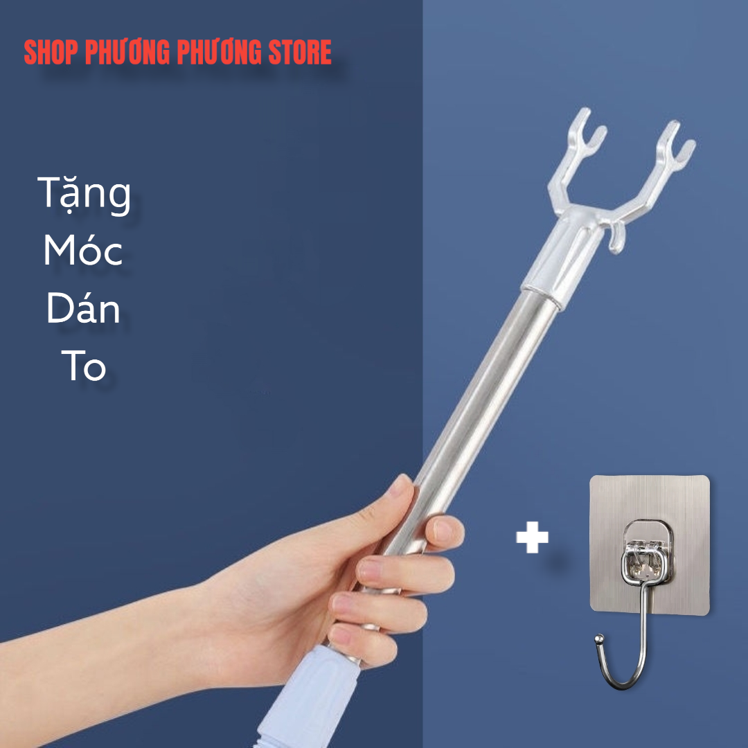 Cây gậy / xào / lấy đồ phơi quần áo inox Cây lấy đồ trên cao Điều Chỉnh được thu gọn kéo dài
