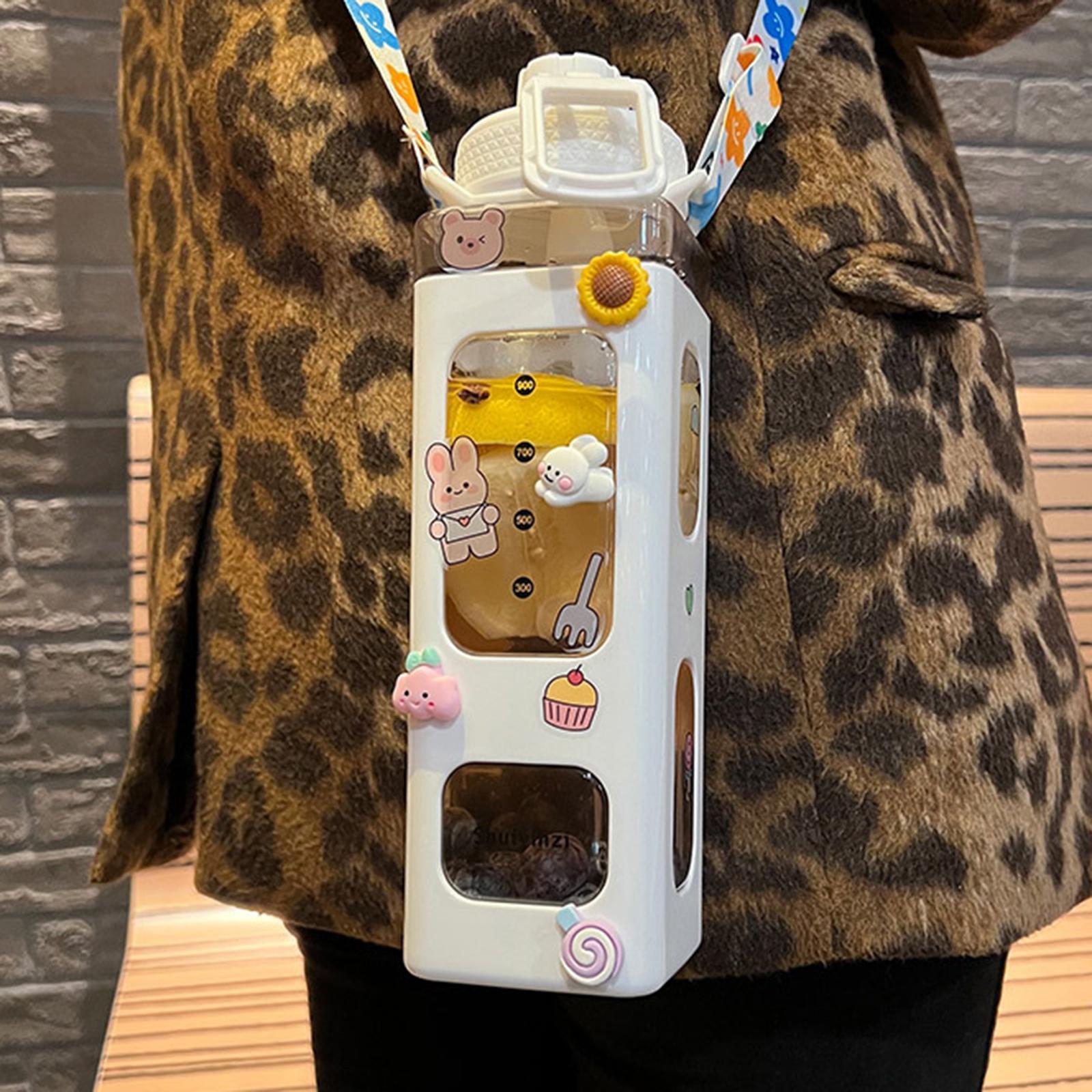 Leakproof Water Bottle with Straw 700ml Reusable Anti Slip for Home Office