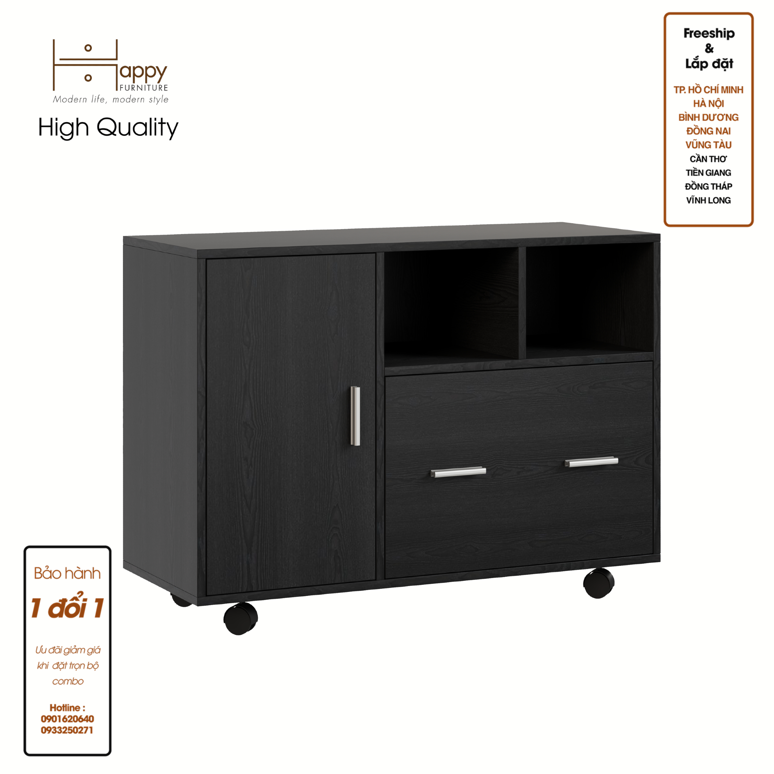 [Happy Home Furniture] COMFEE, Tủ đựng hồ sơ 2 cửa mở ,  100cm x 40cm x 66cm ( DxRxC), THK_019