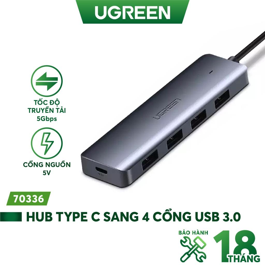 Hub USB type C USB 3.0 sang 4 cổng USB 3.0 hỗ trợ cổng nguồn Micro USB 5V CM219 CM136 hàng chính hãng