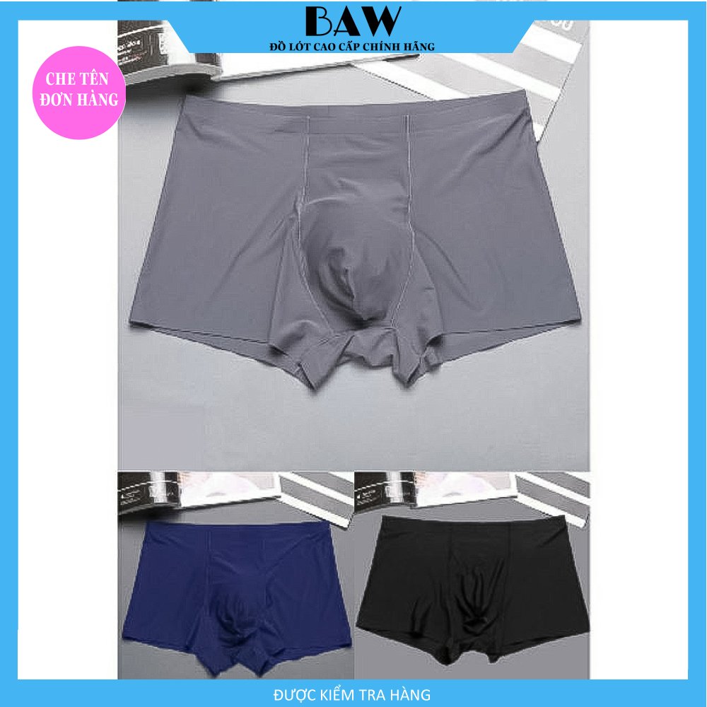 Combo 3 Quần Boxer Nam Chất Liệu Thun Cotton Lạnh Cao Cấp, Quần Sịp Nam Co Giãn Thoáng Mát, Thấm Hút Mồ Hôi Thương Hiệu BAW (Combo 3 quần màu ngẫu nhiên) NT2201