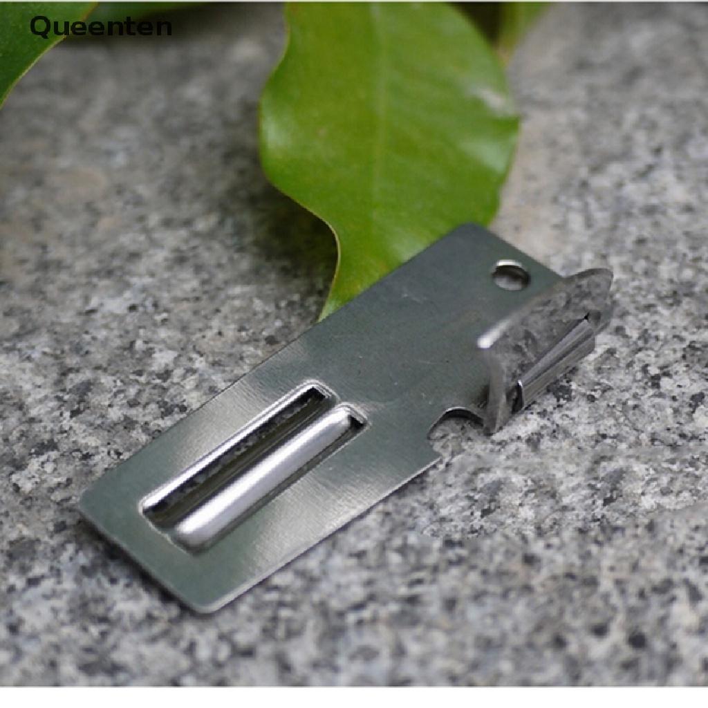 Queenten 2&quot; Double Peeler Stainless Steel 2 in 1 EDC Pocket Multi Tool Outdoor Can Opener QT