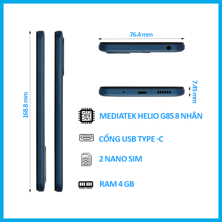 Điện Thoại Xiaomi Redmi 12C 4GB/64GB - Hàng Chính Hãng