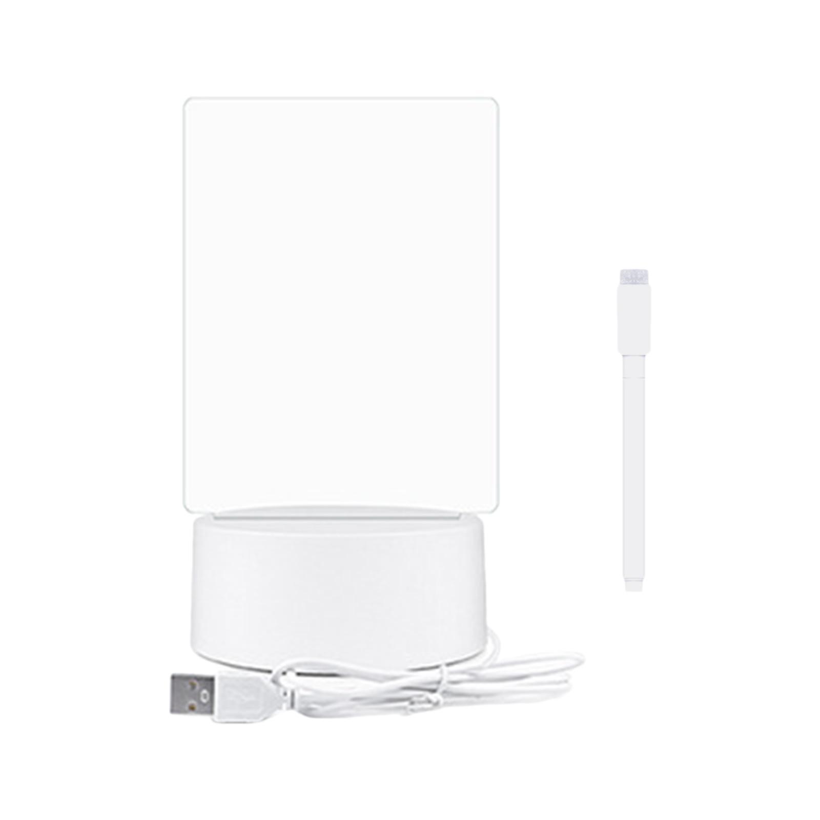 Acrylic Drying Erase Board with Light up USB Glow Memo Board for Cafe Home Office