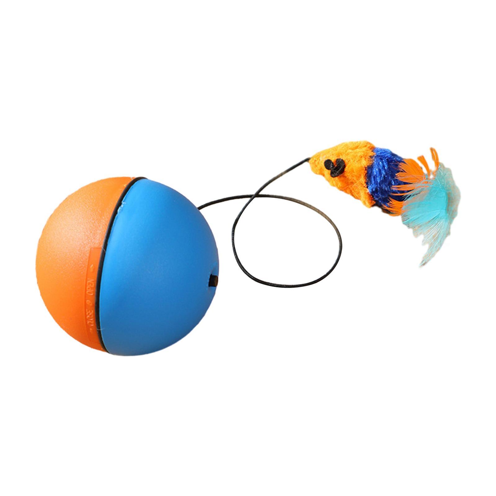 Interactive Toy Interactive Cat Toys Ball Teaser Toys Catcher Toy Feather Toy Electric Cat Balls for Cats Exercise