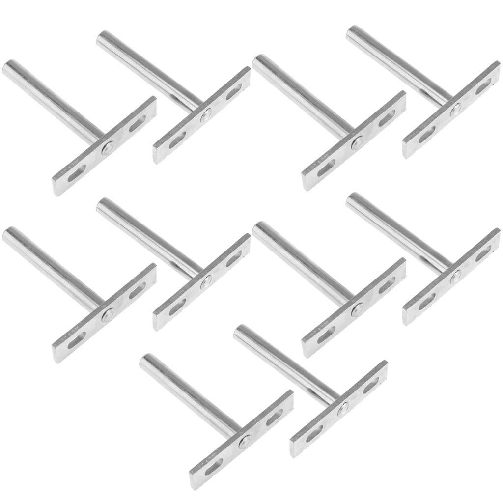 10Pcs Wall Shelf Bracket Heavy Duty Supporter T Shaped Angle Bracket 3inch