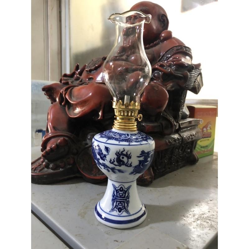 Đèn Thờ Dầu Men Lam