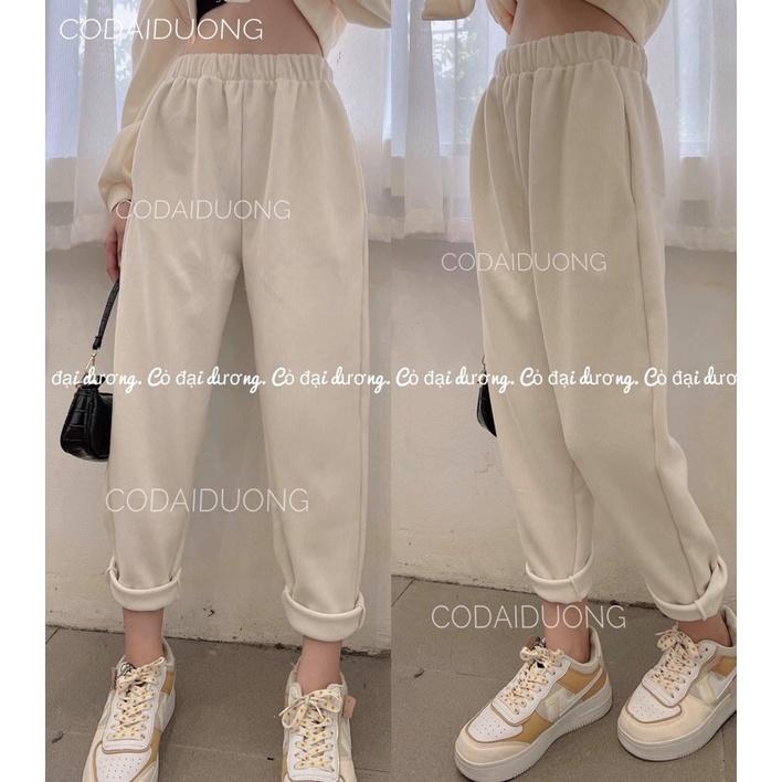 Quần baggy nỉ gân