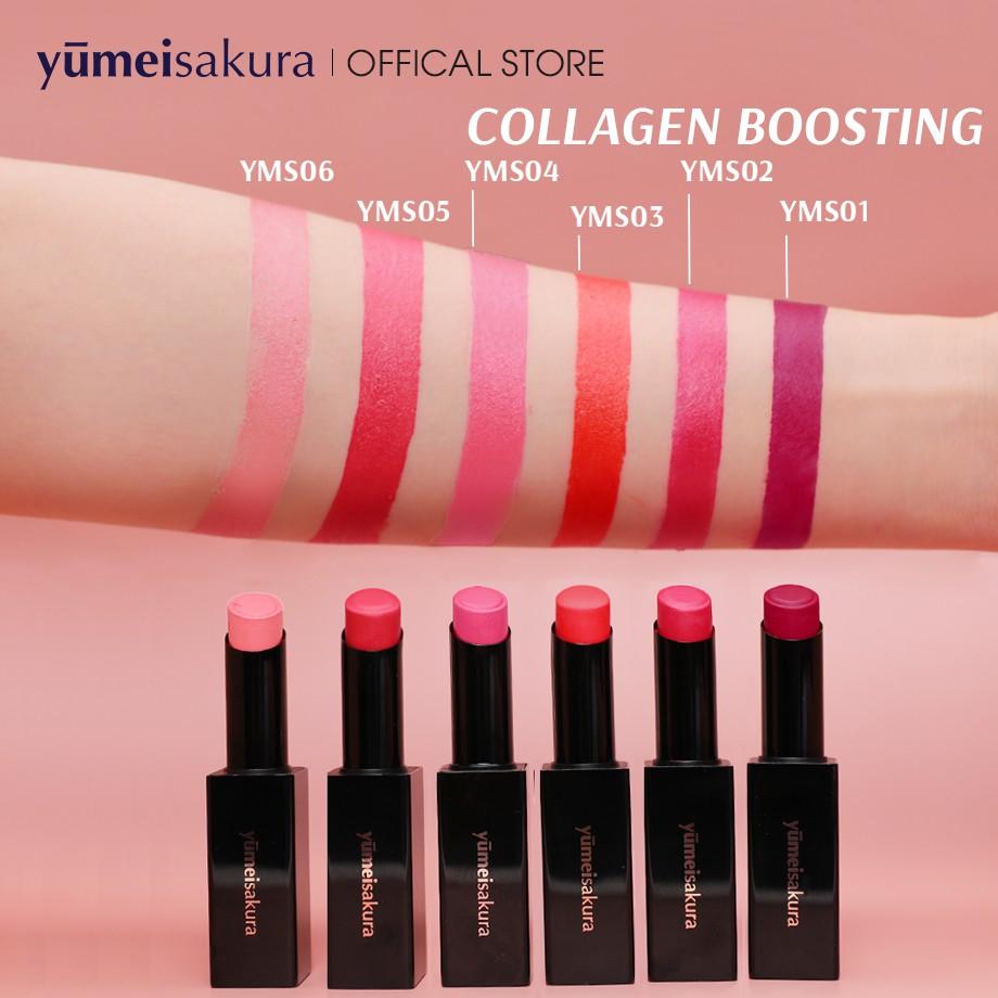 Son Dưỡng Khóa Màu Yumeisakura Collagen Boosting Hồng Nude - YMS06 3.5g