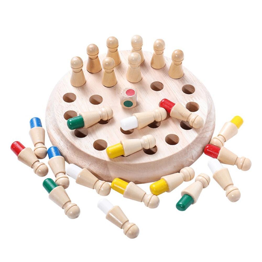 Wooden Chess Children Puzzle Educational Toys 3D Puzzles Toys
